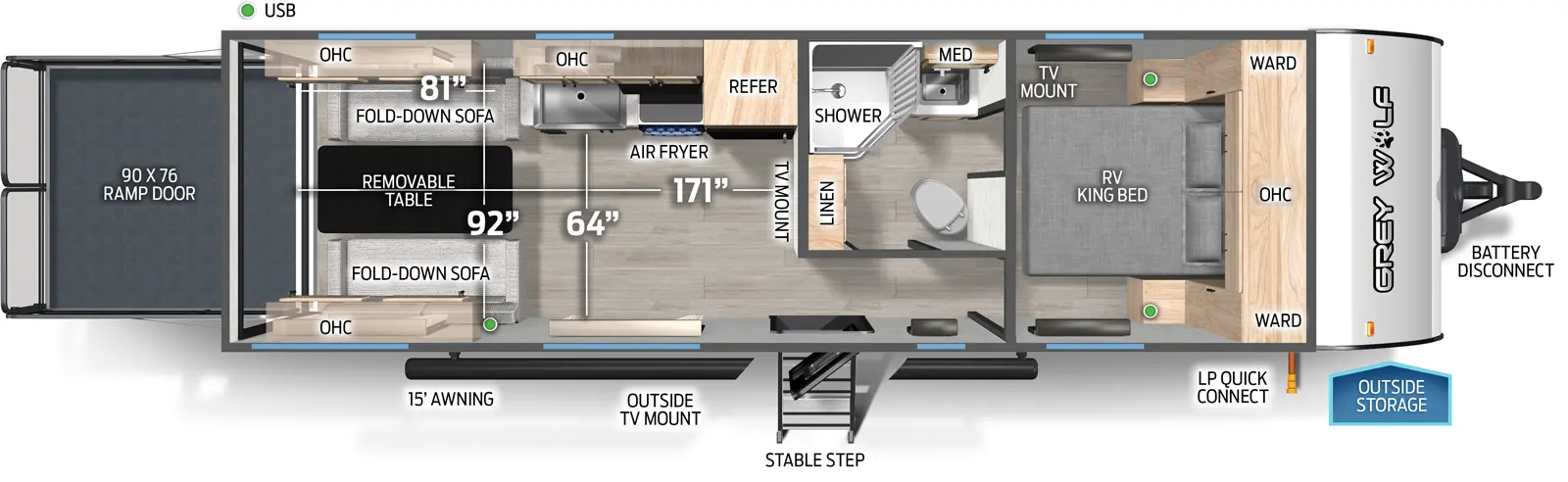 Cherokee Black Label 25RRTBL Floorplan